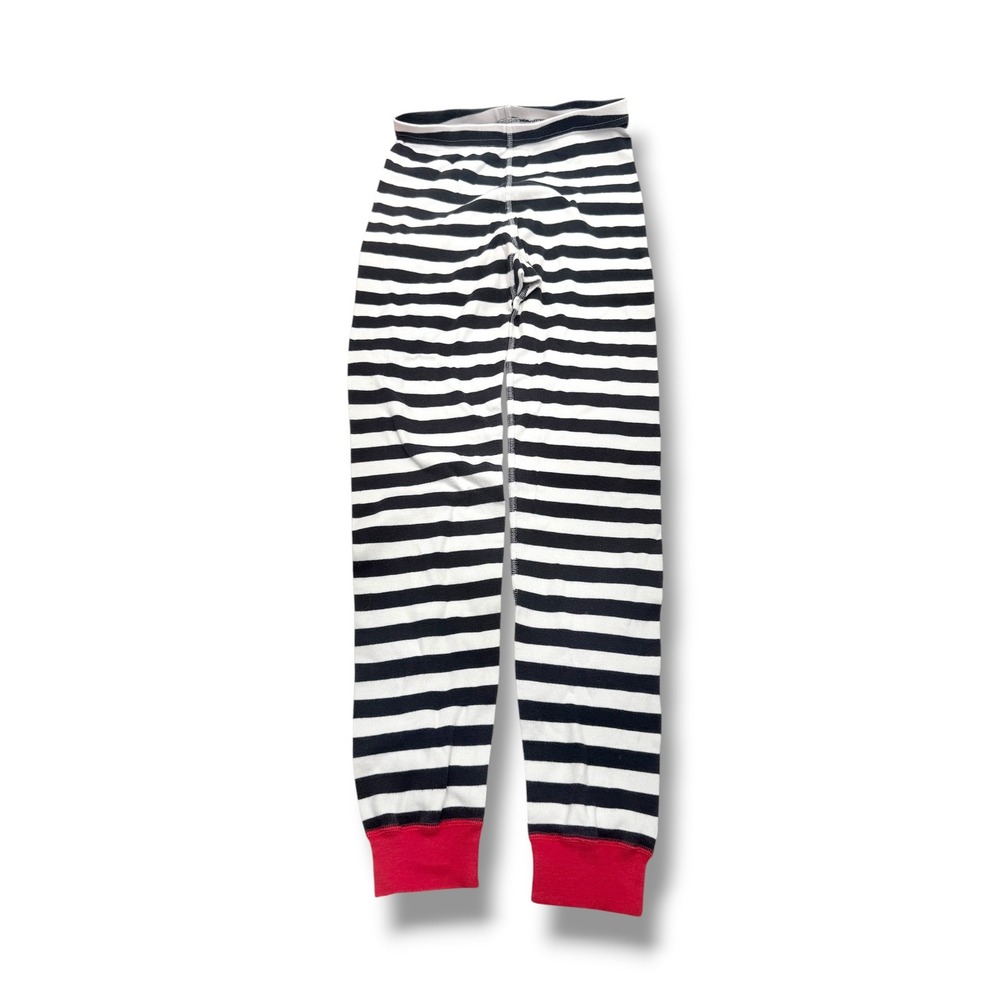 Hanna Andersson‎ Disney Pajama Pants Kids 12 150cm Black White Striped Organic
